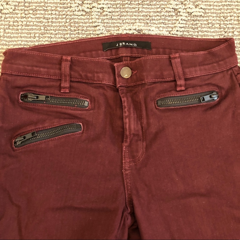 J brand size 27 zoey jeans- Lava (maroon) skinny - Picture 4 of 5